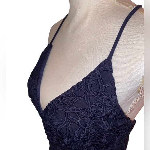 Lulus Maxi Formal Dress Mermaid Silhouette/in Navy Blue Size Small - Picture 4 of 8